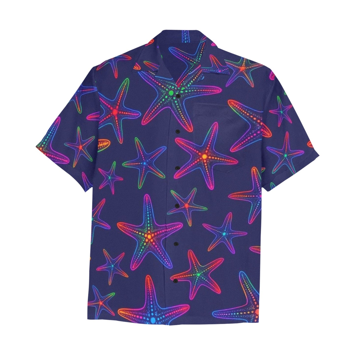 Men's Hawaiian Shirt With Chest Pocket