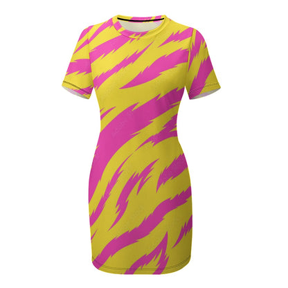 Crew Neck Short Sleeve Dress