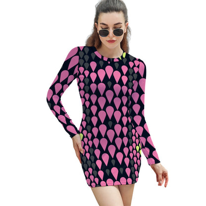 Women's Elegant Long Sleeve Skinny Dress